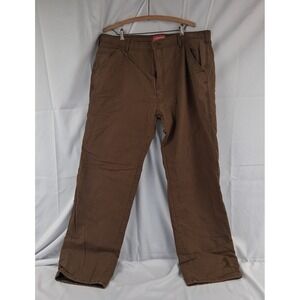 Coleman Men's Work Pants‎ Brown Lined Utility Cargo Size 40x32 USED